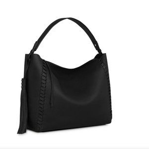 AllSaints Kepi East/West Leather Shoulder Bag - Black